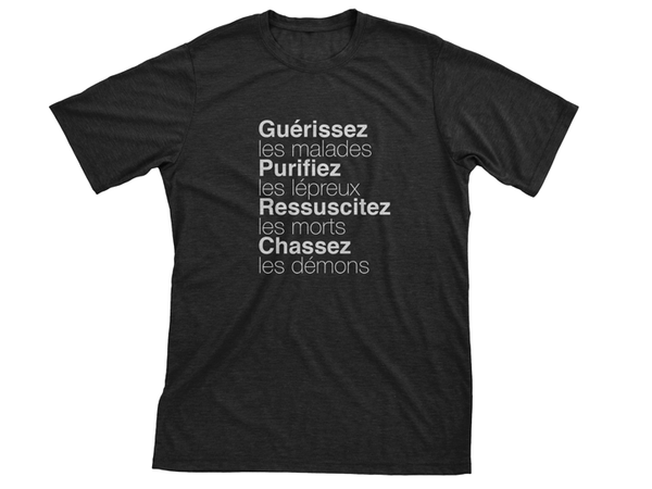 Le t-shirt "Matthieu 10:8"